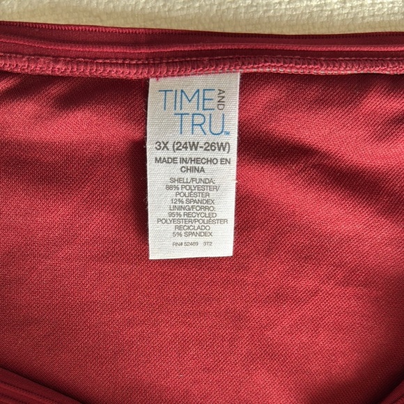 Time and tru Burgundy High-Waisted Bikini Bottoms size 3x NWT🍀 - Picture 5 of 6